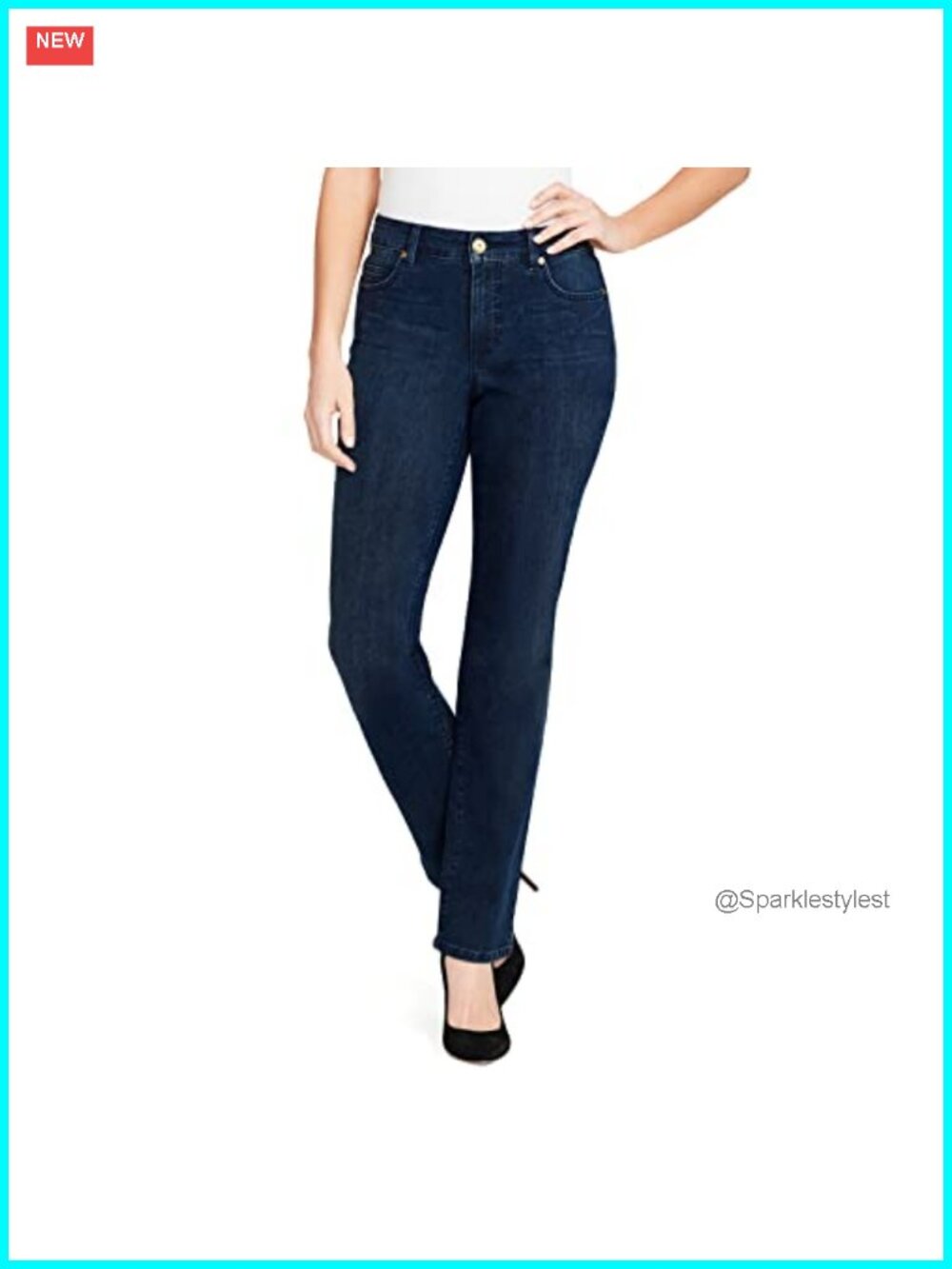 Signature Fit High Rise Straight Leg Jeans Five Pocket Belt Loops 31 Inseam